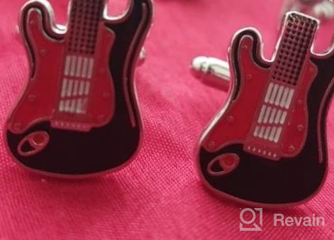 img 1 attached to Guitar Bass Pair Red Cufflinks review by Dave Moody