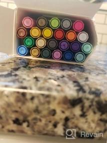 img 8 attached to 24 цвета, акриловые маркеры для краски - 2,5 мм, средняя точка для дерева, холста, камня, наскальной живописи, стеклянных и керамических поверхностей.