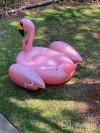 img 1 attached to Jasonwell Flamingo Pool Float: Giant Inflatable Raft With Fast Valves For Summer Beach And Swimming Fun. Perfect Pool Floatie Lounge For Adults And Kids, Ideal For Party Decorations And Toys. review by Gallo Carone