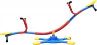 360-degree swiveling seesaw for kids' outdoor backyard playground: teeter-totter ideal for junior ages 3-8 logo
