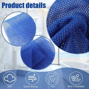 img 2 attached to African Net Sponge, African Exfoliating Net Bath Sponge Body Scrubber Net Washcloth Back Scrubber Skin Smoother For Daily Use (31.5X11.8 Inches)