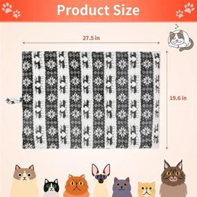 img 3 attached to 🐱 PUPTECK Self Warming Cat Bed Mat: Keep Your Cat Cozy During Cold Days Indoors or Outdoors, Featuring an Anti-Slip Design and Charming Elk & Snow Flake Pattern