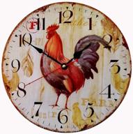 rustic charm: 12-inch farmhouse kitchen wall clock for stylish home décor logo