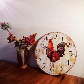 img 3 attached to Rustic Charm: 12-Inch Farmhouse Kitchen Wall Clock For Stylish Home Décor