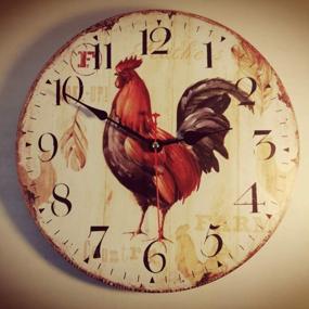 img 2 attached to Rustic Charm: 12-Inch Farmhouse Kitchen Wall Clock For Stylish Home Décor