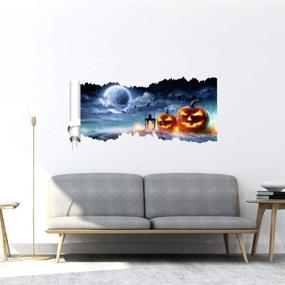 img 4 attached to 3D Halloween Removable Decoration Wallpaper