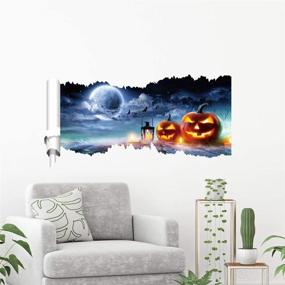 img 1 attached to 3D Halloween Removable Decoration Wallpaper