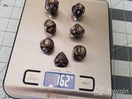 img 1 attached to Silver 7PCS Metal DND Dice Set, Cobblestone Pattern Polyhedral Dungeons And Dragons Role Playing Dice With Bag review by Daionte Simpson