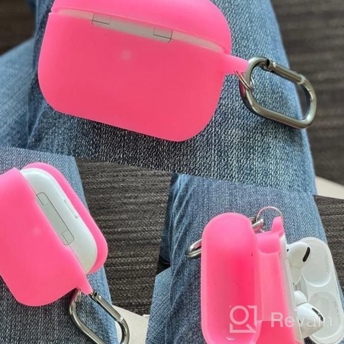 img 1 attached to Protective Silicone Case For Apple AirPods Pro 2019 - Shockproof Cover With Keychain For Aqua- Colored Hamile-AirPods Compatibility review by David Caldwell