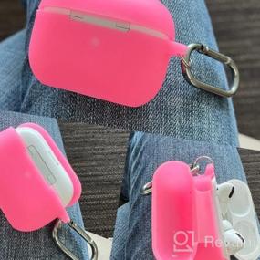 img 5 attached to Protective Silicone Case For Apple AirPods Pro 2019 - Shockproof Cover With Keychain For Aqua- Colored Hamile-AirPods Compatibility
