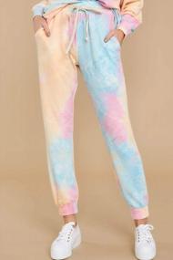 img 2 attached to Trendy Tie-Dye: Get Cozy With Fixmatti'S Women 2 Piece Sweatpants Set