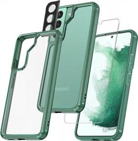 img 4 attached to TAURI 5-In-1 Shockproof Case With Military-Grade Protection For Samsung Galaxy S22 Plus 5G (6.6 Inch) - Includes 2X Tempered Glass Screen Protectors And 2X Camera Lens Protectors - Slim Design