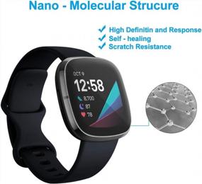 img 1 attached to Protect Your Fitbit Sense/Versa 3 With NANW'S 12-Pack Full Coverage Screen Protector: Ultra-Clear, Anti-Bubble, And Flexible!