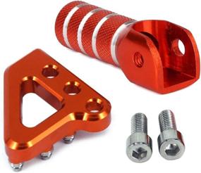 img 3 attached to Orange Rear Brake Step Plate Tip Gear Shifter for KTM EXC EXCF SX SXF XC XCF XCW XCFW 125-530 250 350 450 2004-2010 690 SMC 950 990 Adventure