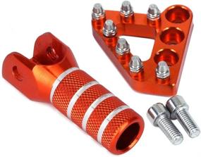 img 4 attached to Orange Rear Brake Step Plate Tip Gear Shifter for KTM EXC EXCF SX SXF XC XCF XCW XCFW 125-530 250 350 450 2004-2010 690 SMC 950 990 Adventure