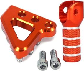 img 1 attached to Orange Rear Brake Step Plate Tip Gear Shifter for KTM EXC EXCF SX SXF XC XCF XCW XCFW 125-530 250 350 450 2004-2010 690 SMC 950 990 Adventure