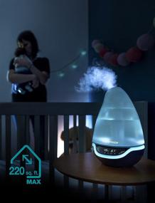 img 1 attached to 3-In-1 Hygro Plus Cool Mist Humidifier - Easy To Use And Maintain With Humidity Control, Multicolored Night Light, And Essential Oil Diffuser (No Filter Required)