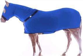 img 2 attached to 🐴 Horse Comfort Stretch Lycra Sleazy Full Body Sheet with Neck - 521MW03: Enhancing Equine Comfort and Performance