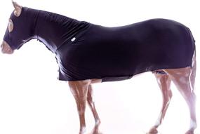 img 1 attached to 🐴 Horse Comfort Stretch Lycra Sleazy Full Body Sheet with Neck - 521MW03: Enhancing Equine Comfort and Performance