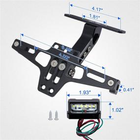 img 3 attached to 🏍️ LED Motorcycle Fender Eliminator License Plate Bracket Holder Tail - Compatible with Honda, Suzuki, Kawasaki, Yamaha, Ducati, BMW