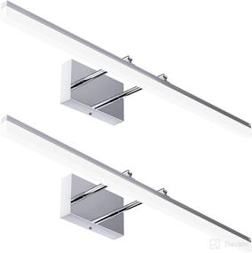 img 4 attached to 🔆 Sunco Lighting Modern LED Vanity Light Fixture, Bathroom Bar Lights, 15W=100W, Selectable White (3000K/4000K/5000K), 1100 LM Chrome Finish, Adjustable Lamp for Bathroom Over Mirror Makeup Light - 2 Pack