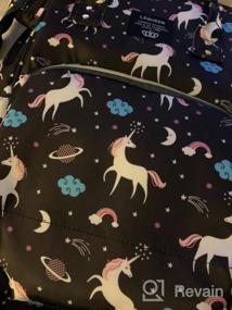 img 5 attached to MIGER Diaper Bag Backpack: Cute Unicorn Design, Large Capacity & Bottle Insulation For Mom Dad - Black