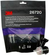 3m performance gravity hvlp atomizing head refill kit, size 2.0, red, pps 2.0 paint cups compatible, 5 pack логотип