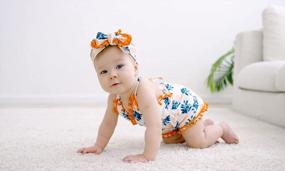 img 2 attached to Adorable 6M-3T Baby Girl Backless Bodysuit Outfit Set With Headband!