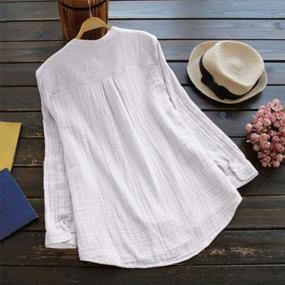 img 1 attached to Women'S Plus Size Summer Casual Lace Up V-Neck Tunic Tops - 3/4 Sleeve Blouse Henley T-Shirt