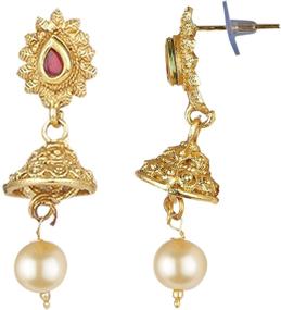 img 2 attached to Efulgenz Bollywood Traditional Necklace Earrings Women's Jewelry ~ Jewelry Sets