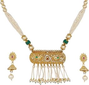 img 3 attached to Efulgenz Bollywood Traditional Necklace Earrings Women's Jewelry ~ Jewelry Sets