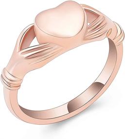 img 4 attached to Women'S Finger Ring Urn Keepsake Jewelry For Ashes - Memorial Cremation Jewelry
