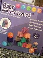 img 1 attached to 🧩 Dreampark Montessori Building Blocks Teething Toys - Baby Toys 0-6 Months - 3-in-1 Infant Toys for 6-12 Months and Babies 12-18 Months review by Stephen Hobbs