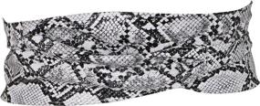 img 2 attached to 🐍 Women's Accessories: 3314 MSTD OS Snake Print Obi Belt - Enhance your Look