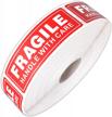 1000 firstzi 1x3 inches fragile packaging stickers - handle with care shipping warning labels for moving valuables per roll logo