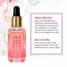 img 1 attached to Hydrating Rose Face Serum By BREYLEE With Hyaluronic Acid - Alcohol-Free Moisturizing Serum For Skincare (17Ml, 0.6Fl Oz)