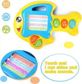 img 2 attached to GILOBABY Musical Animal Toys: Piano Keyboard With Lights And Music - Early Learning Development Gift For Babies, Infants, And Toddlers, Ages 1+ - Featuring Fish And Bird Characters