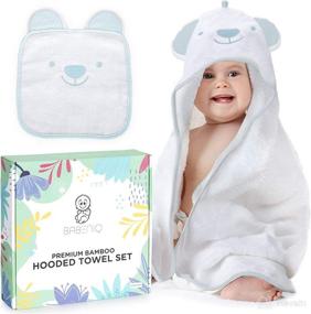 img 4 attached to BABENIQ Bamboo Hooded Towel Washcloth Baby Care