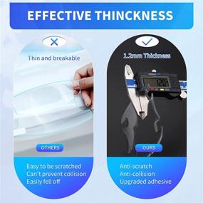 img 1 attached to 🚪 Clear Car Door Handle Scratch Protector - INSAUTO 8PCS Universal Transparent Door Handle Protection Film, Waterproof Anti-Scratch Stickers Covers for Bowl Paint Accessories