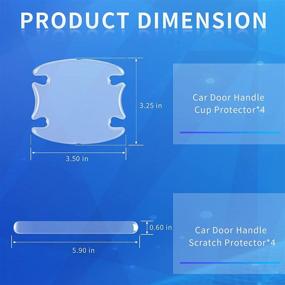 img 3 attached to 🚪 Clear Car Door Handle Scratch Protector - INSAUTO 8PCS Universal Transparent Door Handle Protection Film, Waterproof Anti-Scratch Stickers Covers for Bowl Paint Accessories