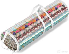 img 4 attached to Whitmor Clear Zippered Storage for 25 Rolls Gift Wrap Organizer - 1 Pack