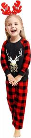 img 4 attached to Family Christmas Pajamas Set - Borlai Elk Cotton Xmas Nightwear PJs For Dad Mom Baby