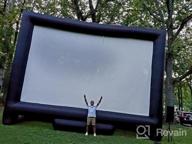 img 1 attached to 17-Ft Outdoor And Indoor Inflatable Movie Projector Screen With Blower - Front And Rear Projection Support - Blow Up Mega Movie Screen Ideal For Parties - Easy Setup - Sewinfla review by Gordon Turman