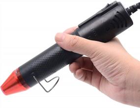 img 1 attached to Тепловая ручка Mofa для тиснения, мини-тепловой пистолет с подставкой для самостоятельного тиснения и сушки краски, многоцелевая электрическая насадка для нагрева 150 Вт (черный, красный)