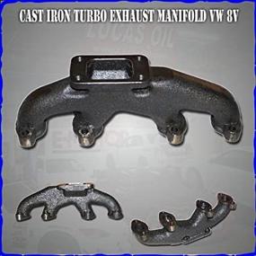 img 3 attached to 1993-2005 VW Golf Jetta 2.0L 8V Engine Exhaust Manifold Paint - Emusa Cast Iron T3 Flange Fitment