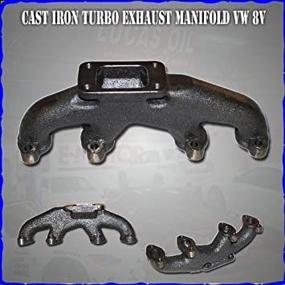 img 1 attached to 1993-2005 VW Golf Jetta 2.0L 8V Engine Exhaust Manifold Paint - Emusa Cast Iron T3 Flange Fitment