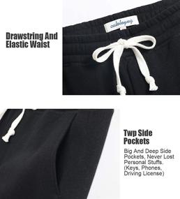 img 2 attached to Men'S Cotton Jogger Shorts With Pockets - 8" Long Casual Athletic Workout Sweat Fleece Lounge
