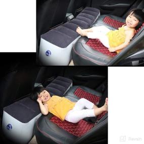 img 1 attached to Inflatable Car Air Travel Bed Mattress – Back Seat Gap Pad, 130×27×42 cm Auto Accessories, No AIR Pump Required