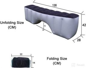 img 3 attached to Inflatable Car Air Travel Bed Mattress – Back Seat Gap Pad, 130×27×42 cm Auto Accessories, No AIR Pump Required