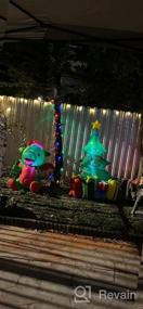img 5 attached to KINTNESS 8 футов рождественские надувные лодки Санта с деревом выдувные светодиодные фонари декор дома крытый открытый двор газон украшение